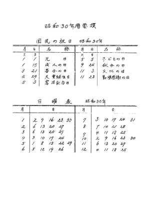 1955年暦要項